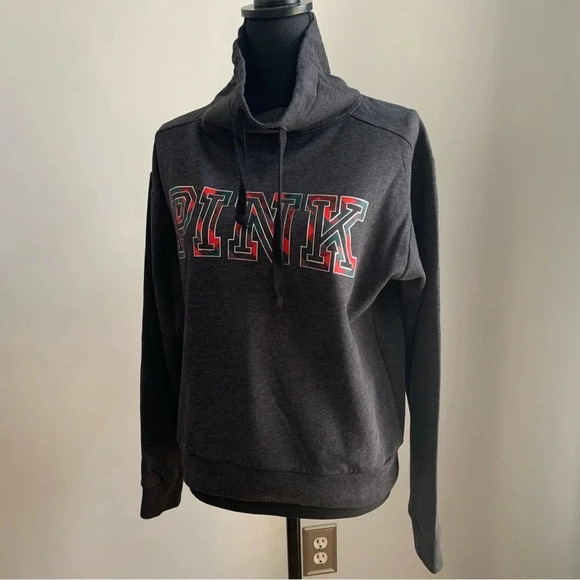 PINK Victoria Secret Drawstring, Cowl Neck Sweatshirt Size XS - Picture 5 of 5